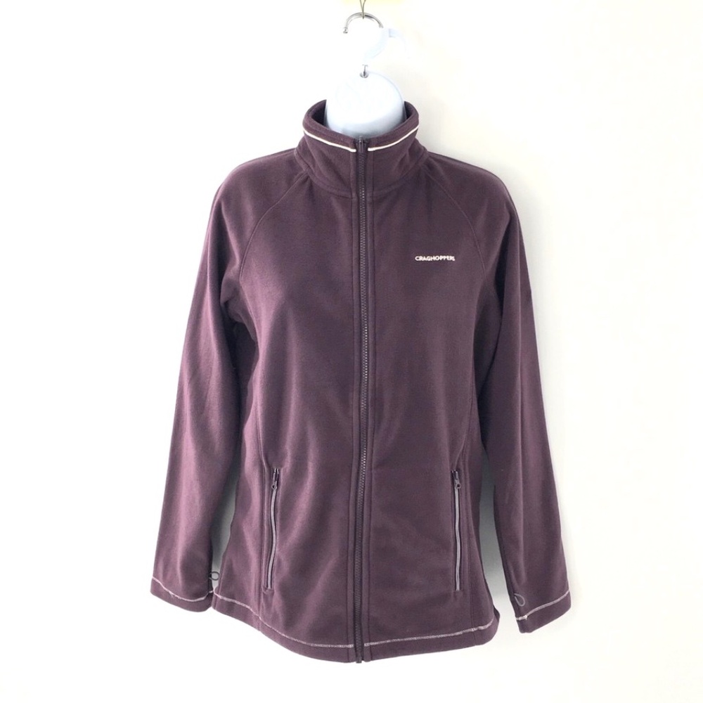 Craghoppers Woman Fleece Jacket Purple Full Zip Seline Lightweight Coat Sz S
